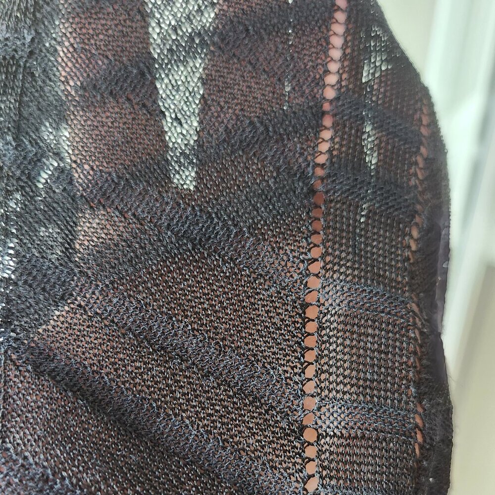 Vintage Missoni knit wool/cotton/viscose  black cropped sweater/cardigan Sz XS-S - Picture 5 of 9